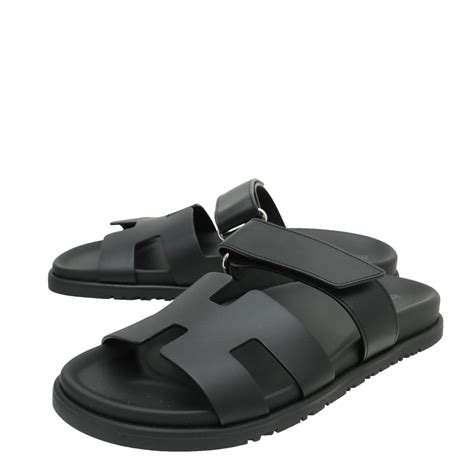 hermes chypre black sandals|Hermes chypre sandals sale.